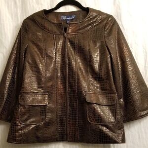 Susan Graver xs Faux Snakeskin jacket   B1